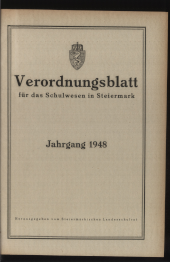 Verordnungsblatt für das Schulwesen in Steiermark 1948bl01 Seite: 1