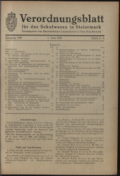 Verordnungsblatt für das Schulwesen in Steiermark 19500601 Seite: 1