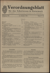 Verordnungsblatt für das Schulwesen in Steiermark 19501015 Seite: 1