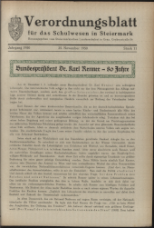 Verordnungsblatt für das Schulwesen in Steiermark 19501125 Seite: 1