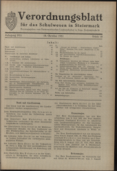 Verordnungsblatt für das Schulwesen in Steiermark 19511015 Seite: 1