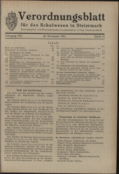 Verordnungsblatt für das Schulwesen in Steiermark 19511120 Seite: 1