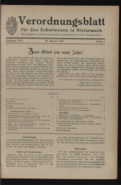 Verordnungsblatt für das Schulwesen in Steiermark 19520120 Seite: 1