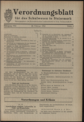 Verordnungsblatt für das Schulwesen in Steiermark 19520220 Seite: 1