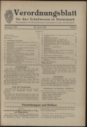 Verordnungsblatt für das Schulwesen in Steiermark 19520420 Seite: 1