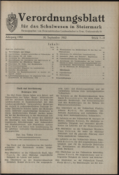 Verordnungsblatt für das Schulwesen in Steiermark 19520910 Seite: 1