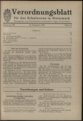 Verordnungsblatt für das Schulwesen in Steiermark 19521215 Seite: 1