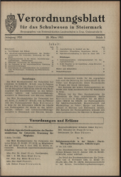 Verordnungsblatt für das Schulwesen in Steiermark 19530320 Seite: 1