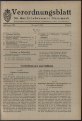 Verordnungsblatt für das Schulwesen in Steiermark 19530420 Seite: 1