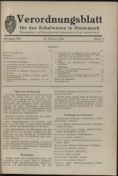 Verordnungsblatt für das Schulwesen in Steiermark 19540220 Seite: 1