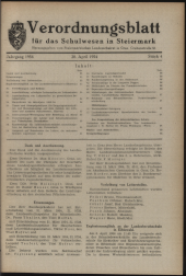 Verordnungsblatt für das Schulwesen in Steiermark 19540420 Seite: 1