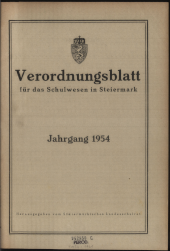 Verordnungsblatt für das Schulwesen in Steiermark 1954bl01 Seite: 1