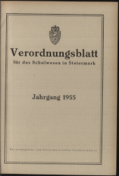 Verordnungsblatt für das Schulwesen in Steiermark 1955bl01 Seite: 1