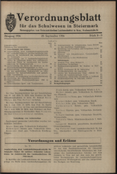 Verordnungsblatt für das Schulwesen in Steiermark 19560920 Seite: 1