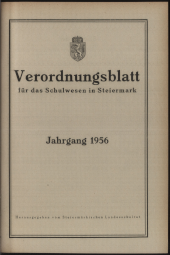 Verordnungsblatt für das Schulwesen in Steiermark 1956bl01 Seite: 1