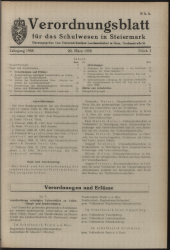 Verordnungsblatt für das Schulwesen in Steiermark 19580320 Seite: 1