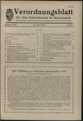 Verordnungsblatt für das Schulwesen in Steiermark 19590420 Seite: 1