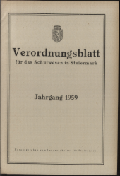 Verordnungsblatt für das Schulwesen in Steiermark 1959bl01 Seite: 1