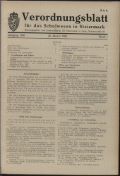 Verordnungsblatt für das Schulwesen in Steiermark 19600120 Seite: 1