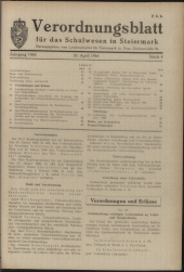 Verordnungsblatt für das Schulwesen in Steiermark 19600420 Seite: 1