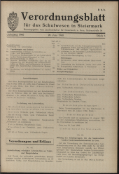 Verordnungsblatt für das Schulwesen in Steiermark 19600620 Seite: 1