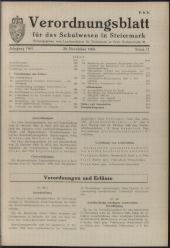 Verordnungsblatt für das Schulwesen in Steiermark 19601120 Seite: 1