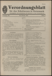 Verordnungsblatt für das Schulwesen in Steiermark 19610220 Seite: 1