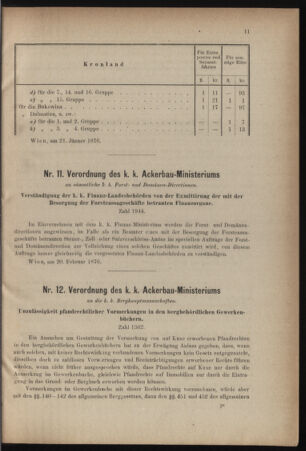 Verordnungsblatt für den Dienstbereich des k.k. Ackerbau-Ministeriums. Red. im k.k. Ackerbau-Ministerium 18760310 Seite: 3