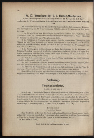 Verordnungsblatt für den Dienstbereich des k.k. Ackerbau-Ministeriums. Red. im k.k. Ackerbau-Ministerium 18760323 Seite: 4