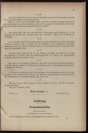 Verordnungsblatt für den Dienstbereich des k.k. Ackerbau-Ministeriums. Red. im k.k. Ackerbau-Ministerium 18760415 Seite: 3