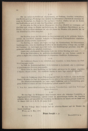 Verordnungsblatt für den Dienstbereich des k.k. Ackerbau-Ministeriums. Red. im k.k. Ackerbau-Ministerium 18760516 Seite: 10