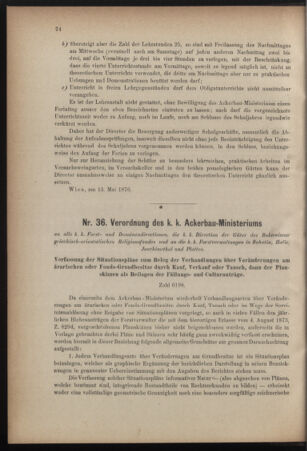 Verordnungsblatt für den Dienstbereich des k.k. Ackerbau-Ministeriums. Red. im k.k. Ackerbau-Ministerium 18760609 Seite: 2