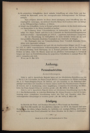 Verordnungsblatt für den Dienstbereich des k.k. Ackerbau-Ministeriums. Red. im k.k. Ackerbau-Ministerium 18760609 Seite: 4