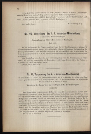 Verordnungsblatt für den Dienstbereich des k.k. Ackerbau-Ministeriums. Red. im k.k. Ackerbau-Ministerium 18760624 Seite: 2