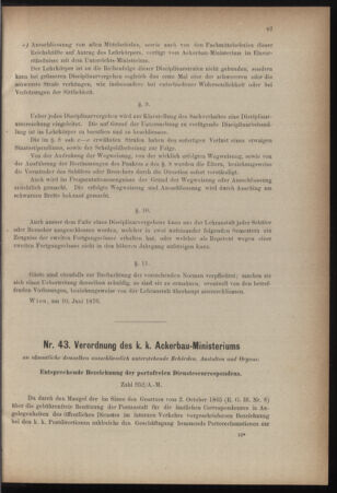 Verordnungsblatt für den Dienstbereich des k.k. Ackerbau-Ministeriums. Red. im k.k. Ackerbau-Ministerium 18760705 Seite: 3