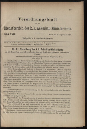 Verordnungsblatt für den Dienstbereich des k.k. Ackerbau-Ministeriums. Red. im k.k. Ackerbau-Ministerium