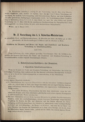 Verordnungsblatt für den Dienstbereich des k.k. Ackerbau-Ministeriums. Red. im k.k. Ackerbau-Ministerium 18770116 Seite: 3