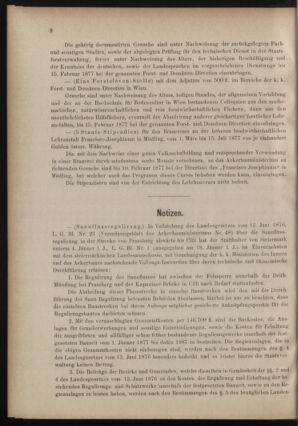 Verordnungsblatt für den Dienstbereich des k.k. Ackerbau-Ministeriums. Red. im k.k. Ackerbau-Ministerium 18770131 Seite: 2