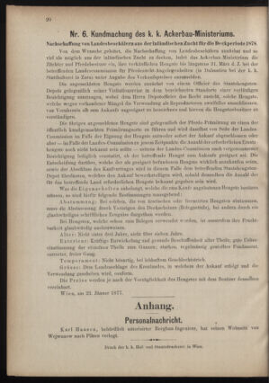 Verordnungsblatt für den Dienstbereich des k.k. Ackerbau-Ministeriums. Red. im k.k. Ackerbau-Ministerium 18770203 Seite: 4