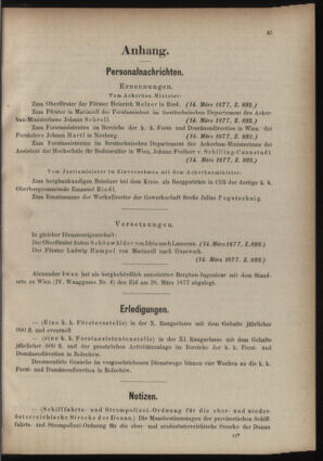 Verordnungsblatt für den Dienstbereich des k.k. Ackerbau-Ministeriums. Red. im k.k. Ackerbau-Ministerium 18770411 Seite: 3