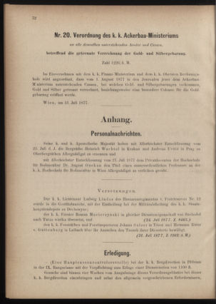 Verordnungsblatt für den Dienstbereich des k.k. Ackerbau-Ministeriums. Red. im k.k. Ackerbau-Ministerium 18770808 Seite: 2