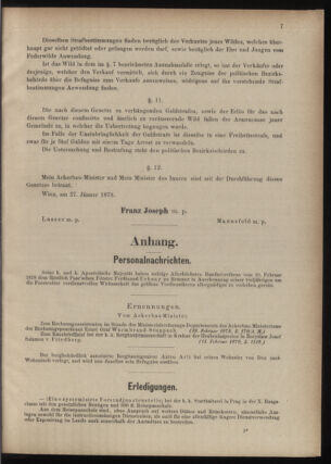 Verordnungsblatt für den Dienstbereich des k.k. Ackerbau-Ministeriums. Red. im k.k. Ackerbau-Ministerium 18780308 Seite: 3