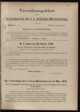 Verordnungsblatt für den Dienstbereich des k.k. Ackerbau-Ministeriums. Red. im k.k. Ackerbau-Ministerium