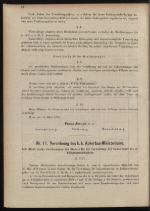 Verordnungsblatt für den Dienstbereich des k.k. Ackerbau-Ministeriums. Red. im k.k. Ackerbau-Ministerium 18780619 Seite: 14