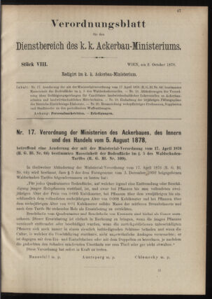 Verordnungsblatt für den Dienstbereich des k.k. Ackerbau-Ministeriums. Red. im k.k. Ackerbau-Ministerium