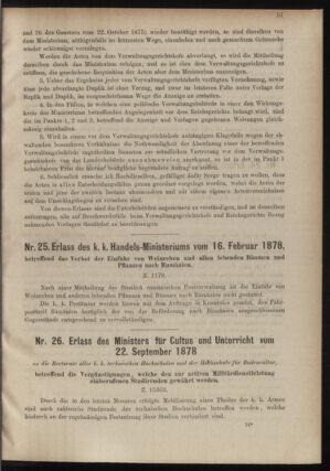 Verordnungsblatt für den Dienstbereich des k.k. Ackerbau-Ministeriums. Red. im k.k. Ackerbau-Ministerium 18781110 Seite: 3