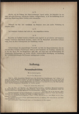 Verordnungsblatt für den Dienstbereich des k.k. Ackerbau-Ministeriums. Red. im k.k. Ackerbau-Ministerium 18790118 Seite: 5