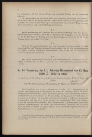 Verordnungsblatt für den Dienstbereich des k.k. Ackerbau-Ministeriums. Red. im k.k. Ackerbau-Ministerium 18790401 Seite: 10