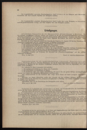 Verordnungsblatt für den Dienstbereich des k.k. Ackerbau-Ministeriums. Red. im k.k. Ackerbau-Ministerium 18790702 Seite: 12