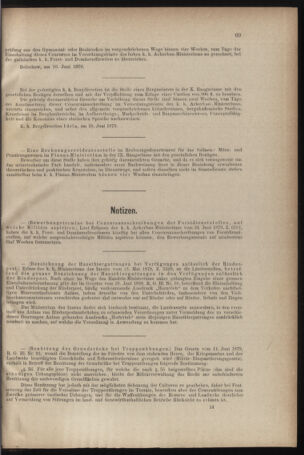 Verordnungsblatt für den Dienstbereich des k.k. Ackerbau-Ministeriums. Red. im k.k. Ackerbau-Ministerium 18790702 Seite: 13